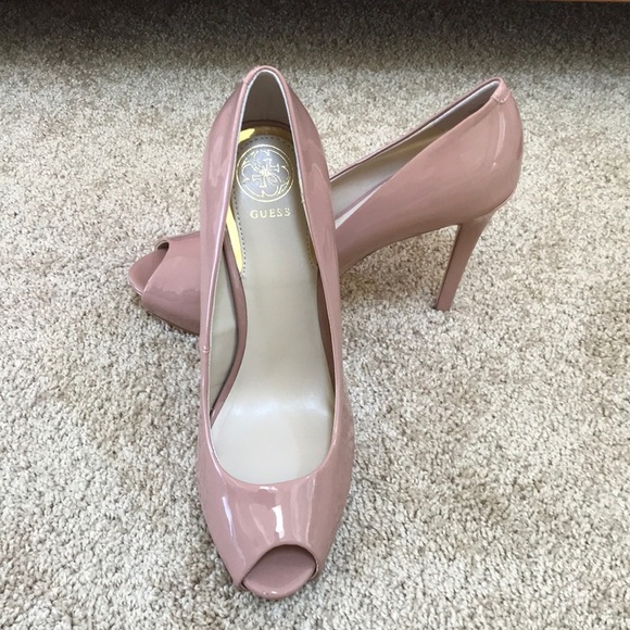 NWOB! Guess SZ 10M dusty pink peep toe heels . - Picture 8 of 9